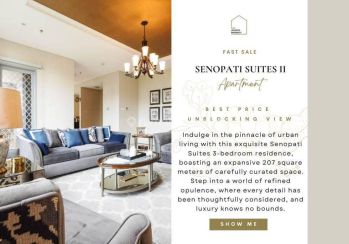 Senopati Suites 2, 3br 207sqm, Unblocking View, Ff, Fast Sale