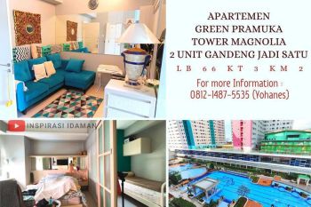Apartemen Green Pramuka Tower Magnolia 2 Unit Gandeng