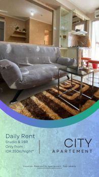 Disewakan Mulai 350k/Hr Studio/2BR Harian di Bassura City - B1125