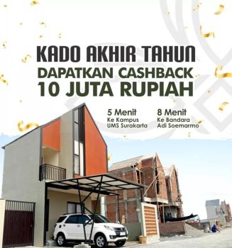 (RUMAH MODERN 2LANTAI PROMO AHIR TAHU JOR JORAN SHM COLOMADU)