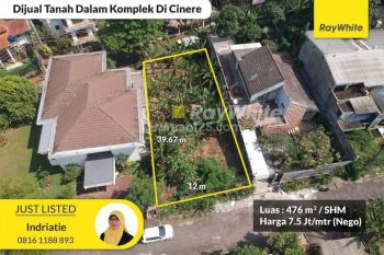 Tanah Kavling Dalam Komplek Siap Pakai  Di Cinere