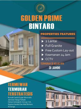 RUMAH 2 LANTAI DIJUAL MURAH DI TANGERANG/CIPUTAT/BSD