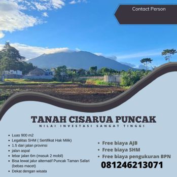tanah cisarua puncak bogor