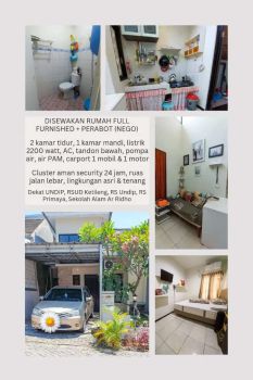 Disewakan rumah full furnished Semarang atas