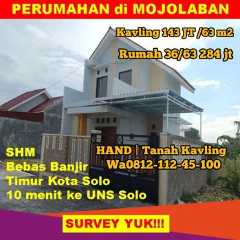 RUMAH MURAH DI MOJOLABAN SUKOHARJO
