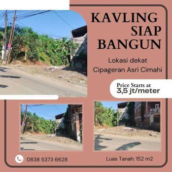 KAVLING MATANG SIAP BANGUN UTK RUKO RUKAN RUMAH HUNI DEKAT CIMAHI