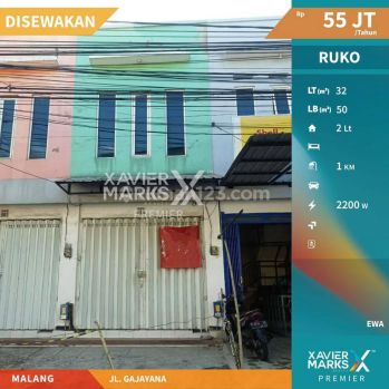 Ruko 2 Lantai di Jl Gajayana Malang Cocok Untuk Usaha