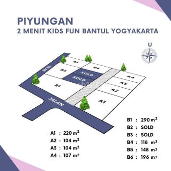 Kavling Piyungan, Kawasan Residensial Baru, Dekat Jalan Wonosari