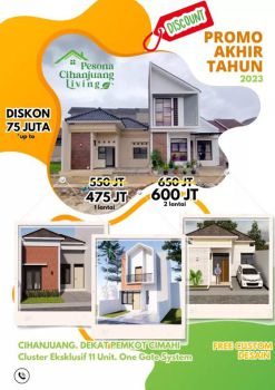 Pesona Cihanjuang Living Rumah 2 Lt dkt Sariwangi Polban sudah Shm