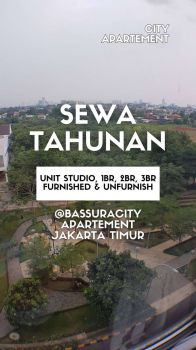 Disewakan Mulai 27jt/Thn 2BR Unfurnish di Bassura City - C1125