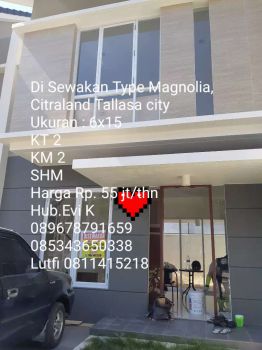 Di Sewakan Rumah tinggal 2 lt, di Komp.yg nyaman dan aman