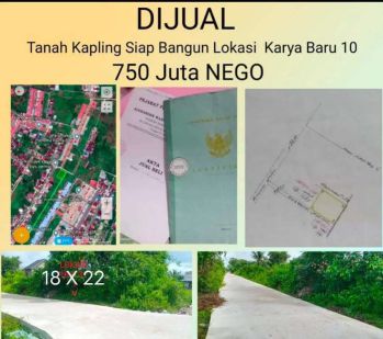 Sell Tanah: TANAH KARYA BARU 10