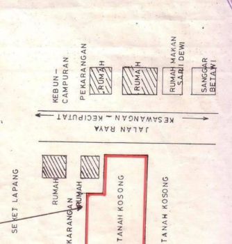 Tanah Murah Zona Komersial Lt 800 di Jalan Raya Jakarta Bogor Akses Tol Gaplek
