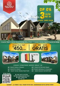Cukup booking fee 3jt bisa punya rumah dikota Depok