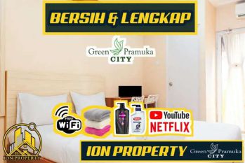 PASTI LENGKAP 1KAMAR HARIAN MINGGUAN SEWA APARTEMEN GREEN PRAMUKA CITY