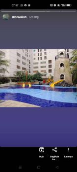 Disewakan apartemen studio full furnish tower G lantai 20 murah meriah