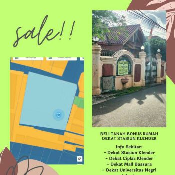 Jual Tanah Berikut Rumah Dekat Mall Bassura