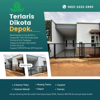 ready siap huni promo 3 JT all in gratis biaya-biaya disawangan Depok