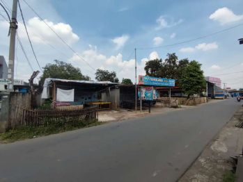 Dijual tanah pinggir jalan raya Mangun jaya lbr muka 30 × 50