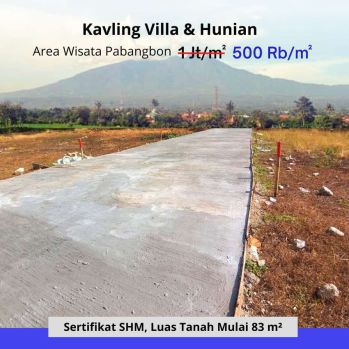 40 Jt An Kavling SHM Area Wisata Alam Pabangbon. Bisa Cicil 12x