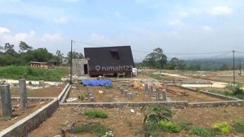 Tanah kavling villa kayu murah, pinggir jalan akses wisata puncak dua, udara