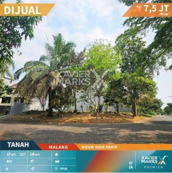 Dijual Tanah Kavling di Niuew Indie Araya Malang Kawasan Elite