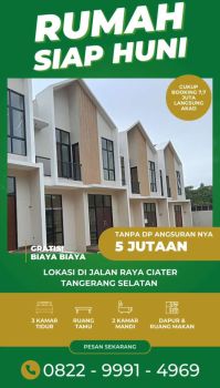 Green Orchid rumah 2 lantai Tanpa DP 0% di BSD Serpong Tangerang