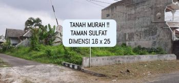 MURAH Tanah 4 Jt-an TAMAN SULFAT 16 x 25 Harga Miring