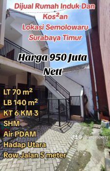 Dijual Rumah Kos Dan Induk Di Semolowaru Surabaya