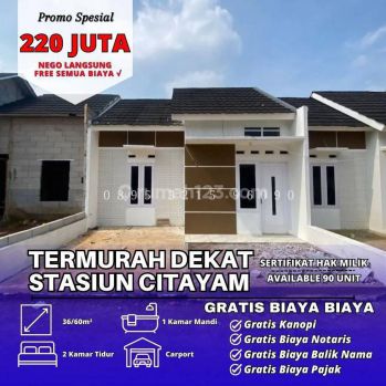 Rumah Paling Murah dekat Stasiun Citayam
