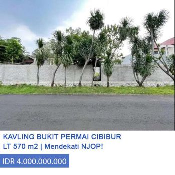 Tanah Kavling Komplek Elite Dijual Di Bukit Permai Cibubur Jaktim