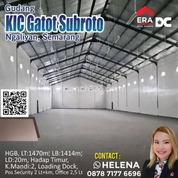 Gudang strategis tengah kota Semarang disewakan di Kawasan industri candi KIC