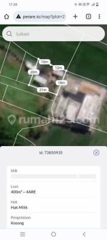 Di Jual Tanah 400 Meter di Pantai Seseh Canggu Kc 1635