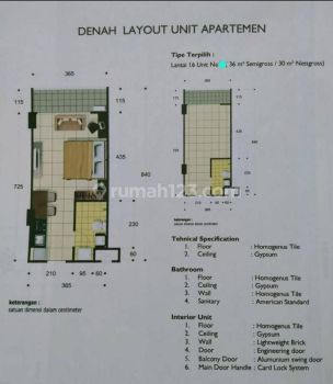 Apartemen Dijual Tamansari Tera Residence Bandung
