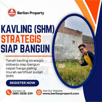 Kavling sidoarjo siap bangun cepat sudah SHM row jln 7m