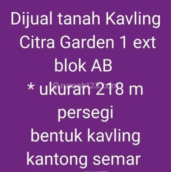 Kavling Di Citra Garden 1 Ex