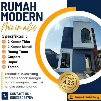RUMAH MODERN MEWAH LOKASI STRATEGIS DI SUKUN