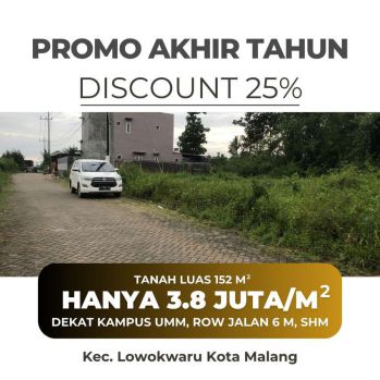 Tanah Malang Promo Akhir Tahun Dijual Murah