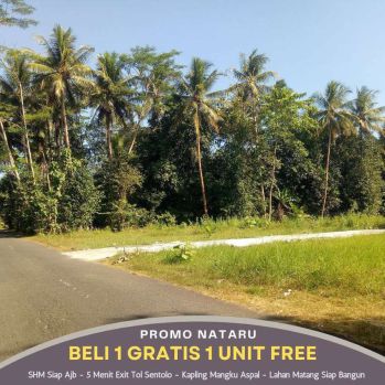 PROMO NATARU, Beli 1 Dapat 2; Kapling Wates Mangku Aspal, Siap Ajb