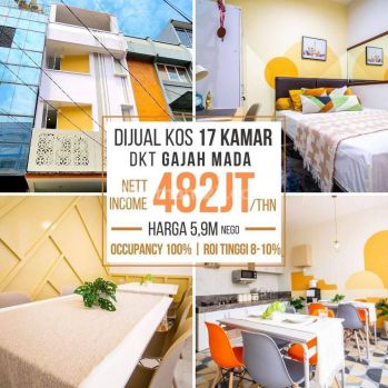 Kos Exclusive 17 Kt Lt 71 M2 di Gajah Mada , Kota Jakarta Barat