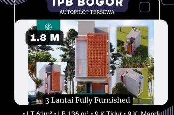 DIJUAL KOS KOSAN IPB BOGOR Pinggir JL 300 Meter Kampus, 9KT SHM Autopilot Fully