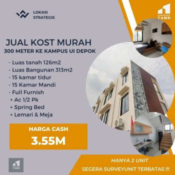 Rumah Kost Dijual 18 Kamar  Dekat Kampus Ui Depok