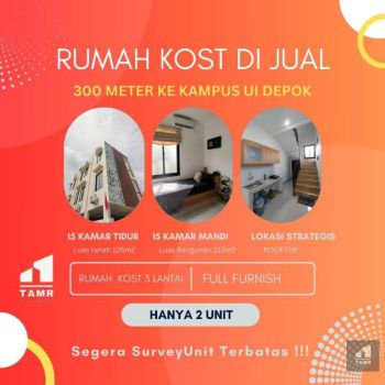 Kost Di Jual 15 Kamar  Dekat Kampus Universitas Indonesia