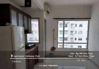 Jual/Sewa Apartement Sudirman Park High Floor 2BR Furnished View Pool