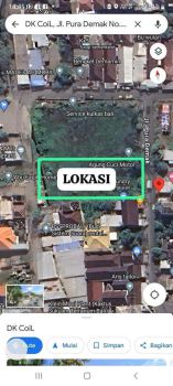 TANAH PINGGIR JALAN UTAMA JL PURA DEMAK BISA REQ LUAS ATAU BELI GLOBAL