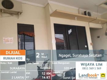 DIJUAL RUMAH KOS AKTIF NGAGEL SURABAYA SELATAN