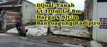 Dijual Tanah Banyuagung Kadipiro Solo