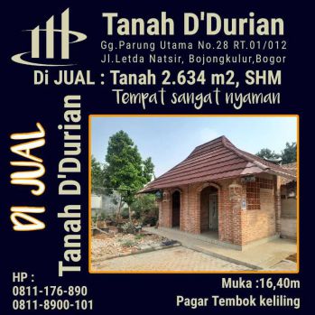 Sell Tanah: TANAH KEBON DURIAN