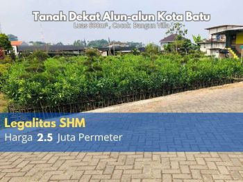 Tanah Dijual Dekat Cafe Concrate Kota Batu