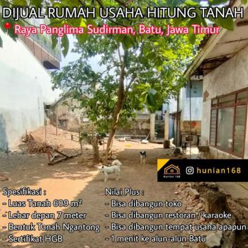 Rumah Usaha Ruko Tanah Raya Panglima Sudirman Alun Alun Batu Malang